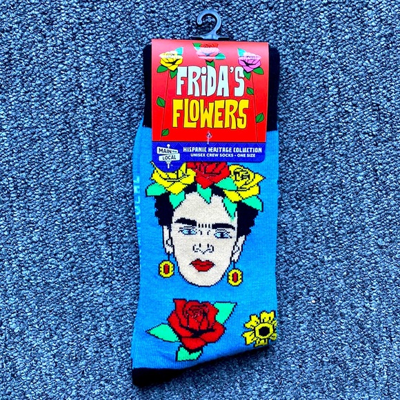 Main And Local Other - 3/$20 Frida’s Flowers Mexican Funny Novelty Crew Socks - Brand New
